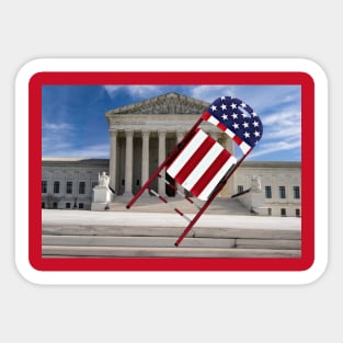Folding Chair To The Supreme Court - American - Back Sticker